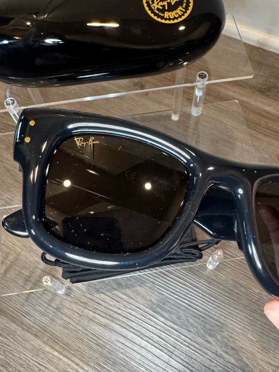 Ray-Ban Wayfarer Puffer X ASAP Polished Black Sunglasses RB4940 main image 12